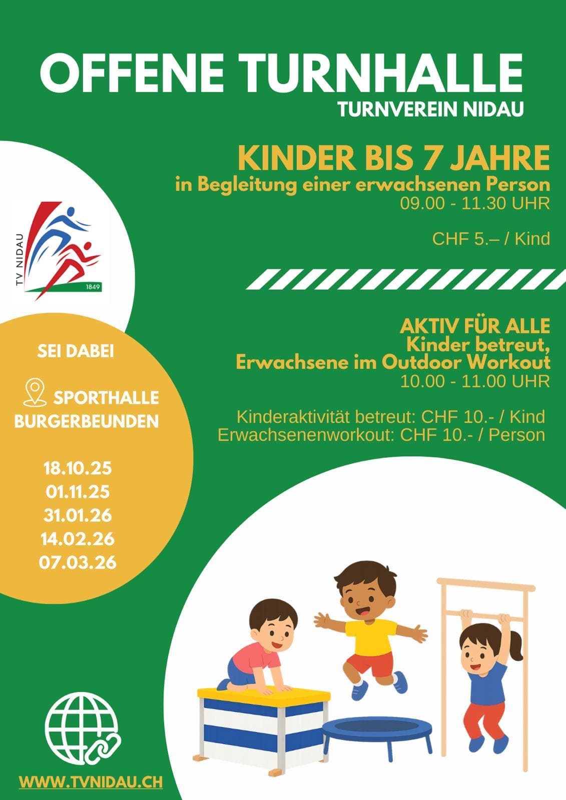 Offene Turnhalle inkl. Workout für Eltern -0 - Event Image