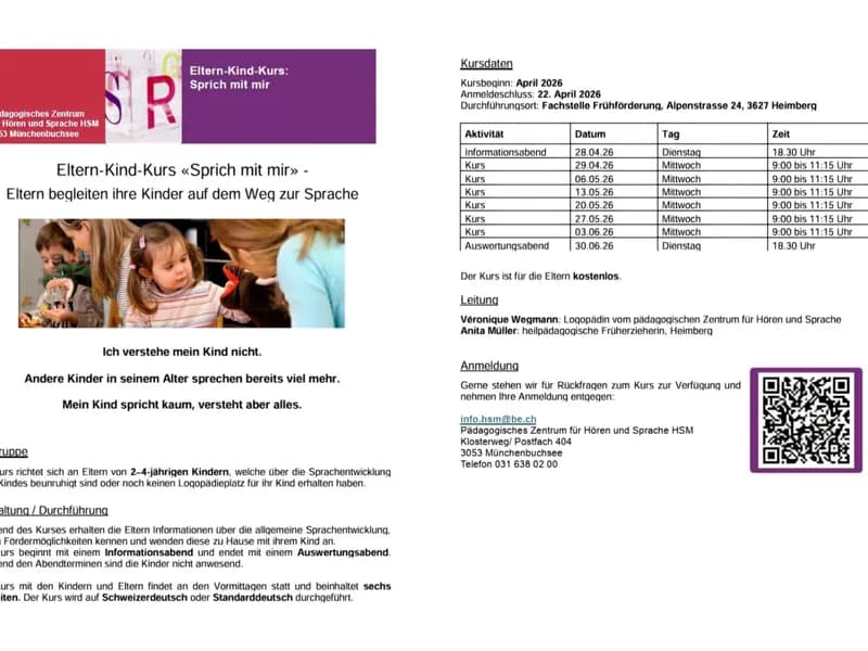 Eltern-Kind-Kurs "Sprich mit mir"-0 - Event Image