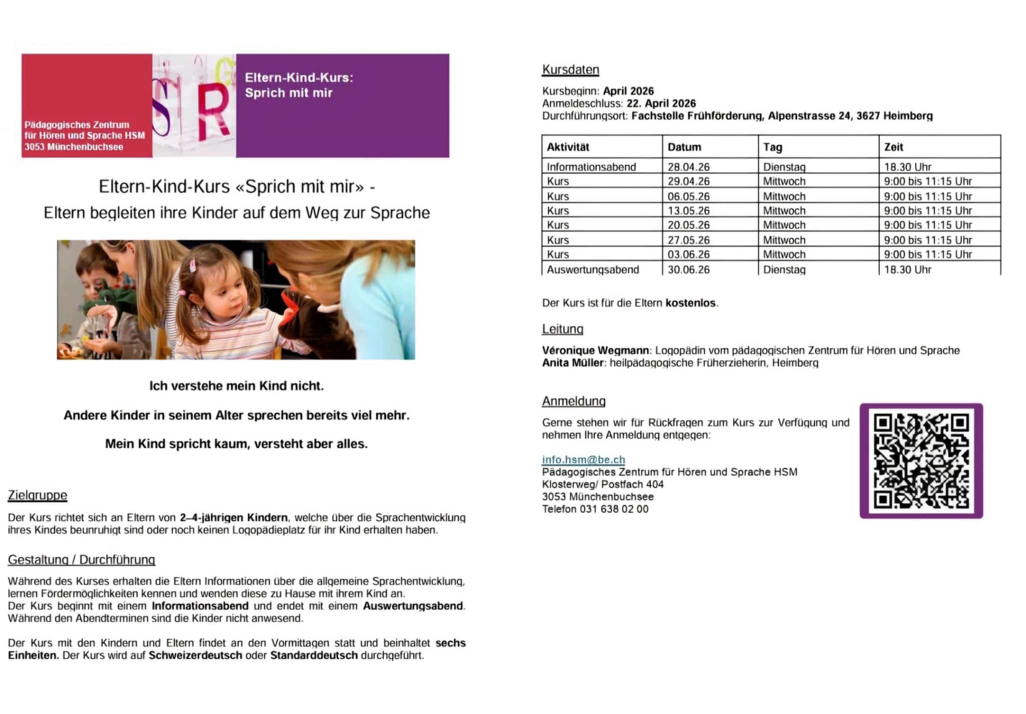 Eltern-Kind-Kurs "Sprich mit mir"-0 - Event Image